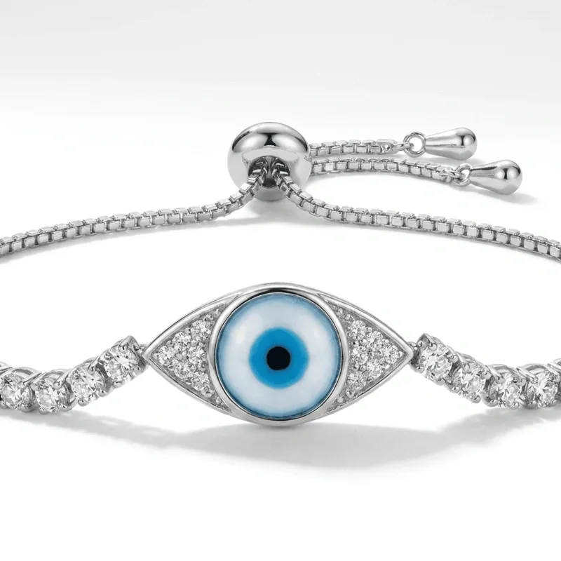 Blue Zircon & Copper Evil Eye Bracelet – Protection, Positive Energy & Good Luck
