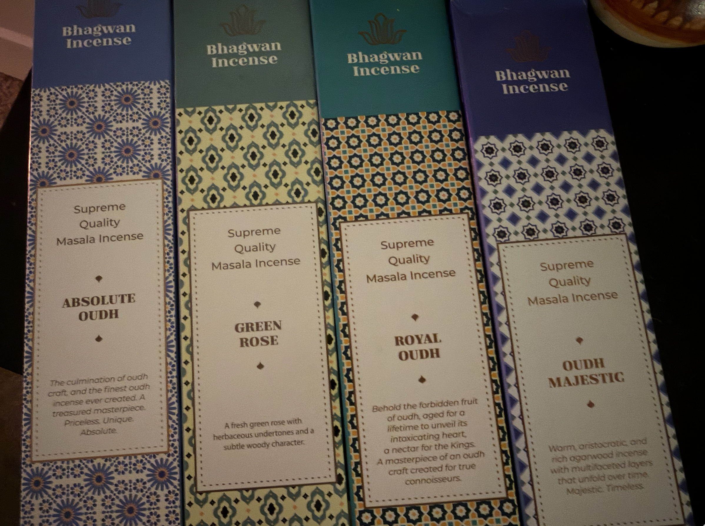 Reddit user review of different incense sticks