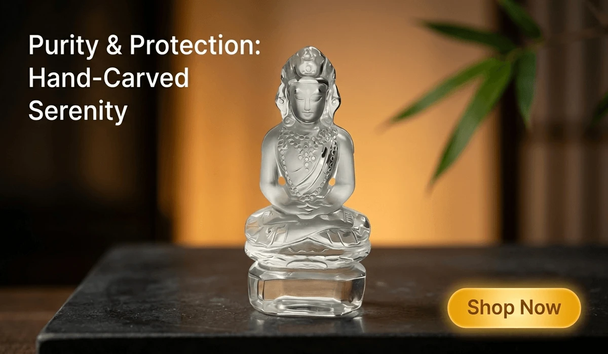 Hand-Carved Natural Clear Quartz Green Tara Buddha Statue for spiritual meditation and luxury home decor