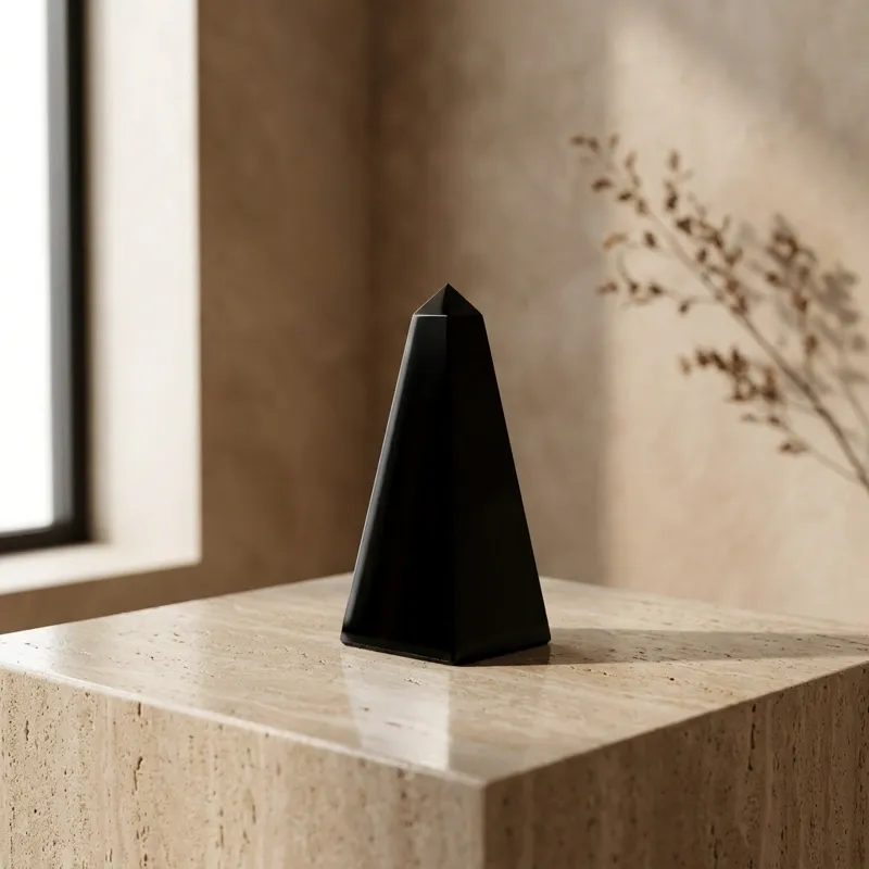 Obsidian Crystal Tower – Protection, Spiritual Shield & Energy Cleansing