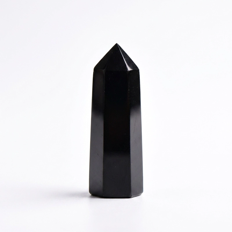 Obsidian Crystal Column – Protection, Vitality & Emotional Calm