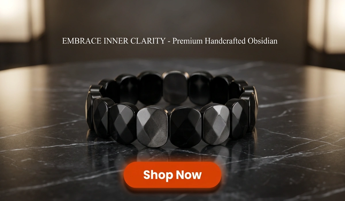 Silver Sheen Obsidian Flat Beaded Bracelet - High-end jewelry for spiritual protection and truth