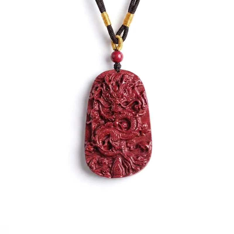 Purple Gold Sand Dragon Cinnabar Pendant Necklace – Protection, Prosperity & Spiritual Harmony