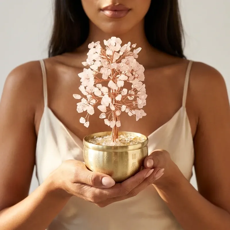 Rose Quartz Crystal Tree – Inner Peace, Love & Prosperity