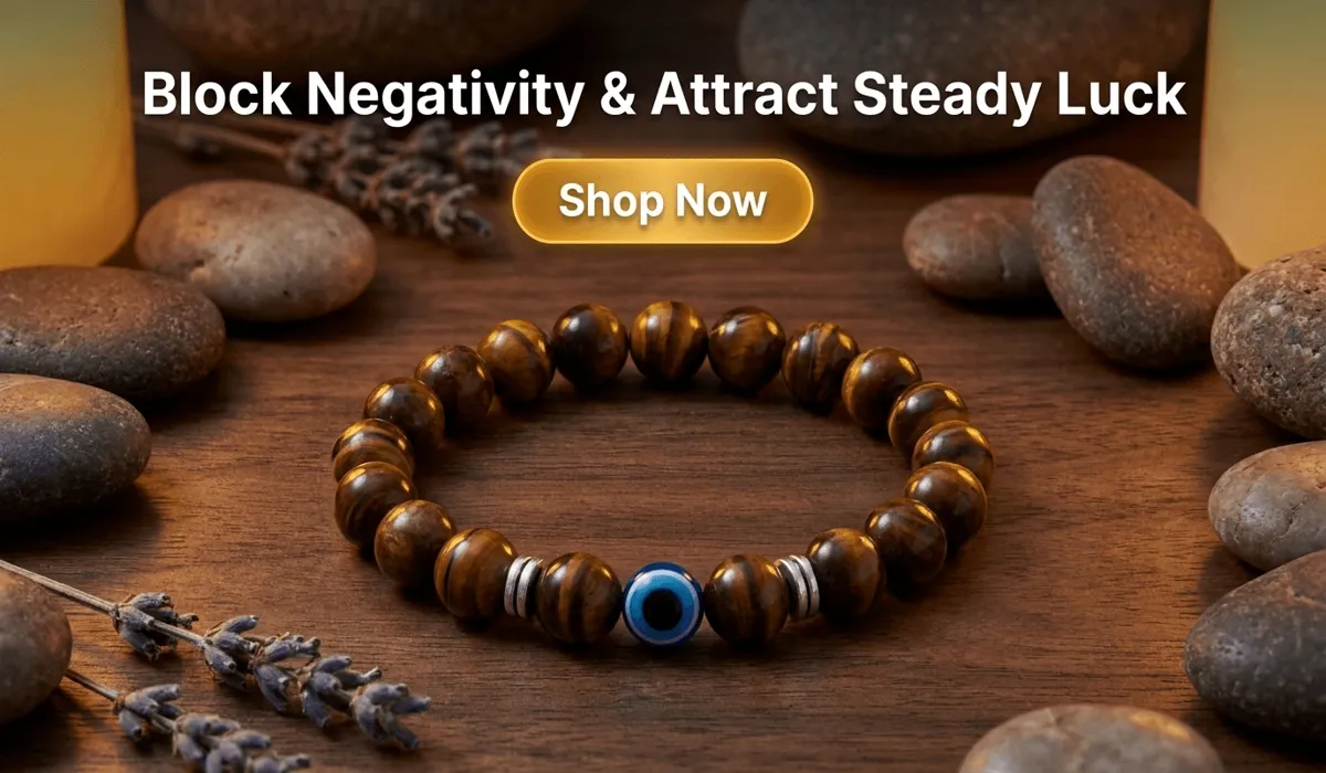 Negativity-Blocking Evil-Eye Tiger's Eye Bracelet - The Guardian of Steady Luck blog illustration
