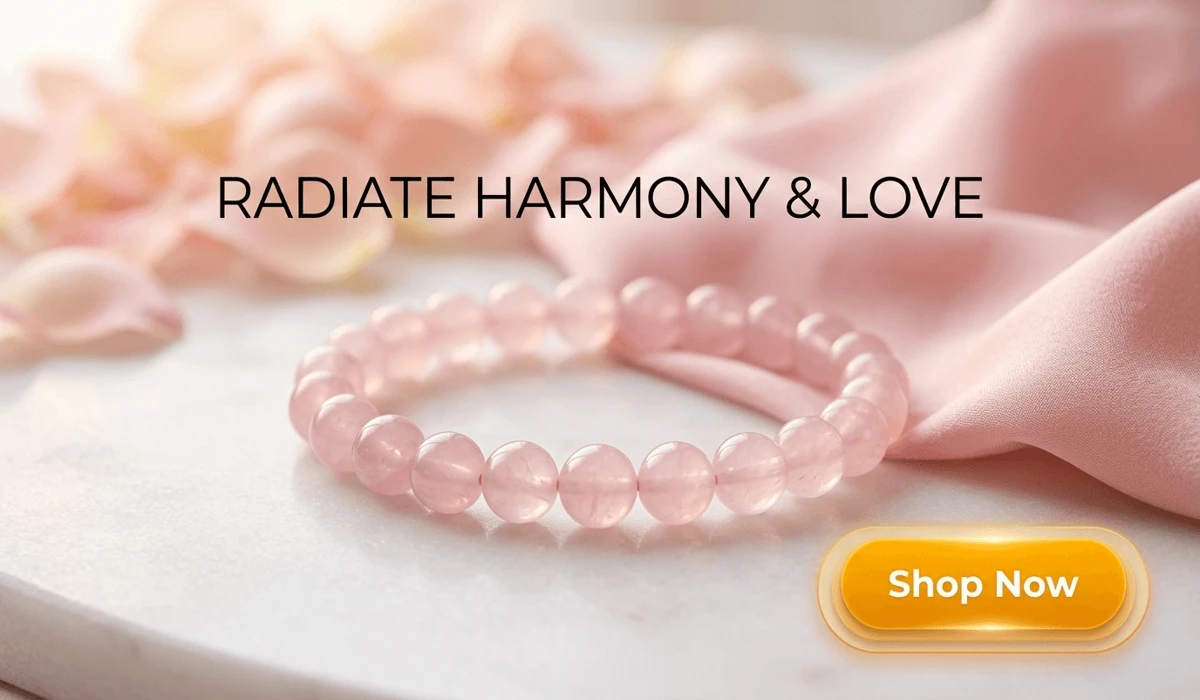 Rose Quartz Beaded Bracelet for Love, Emotional Harmony and Inner Peace - Premium Gemstone Jewelry for SEO Blog