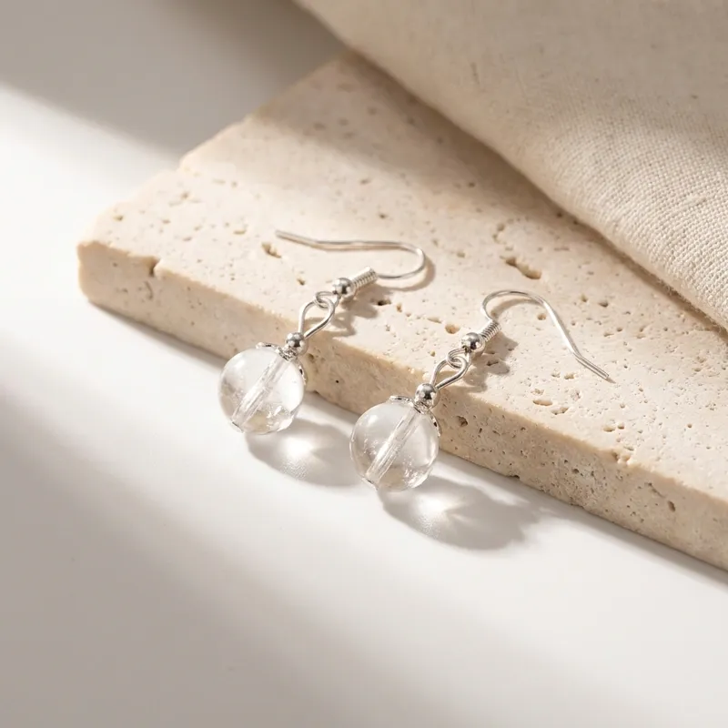 Clear Quartz Earrings – Energy Purification, Focus & Inner Peace