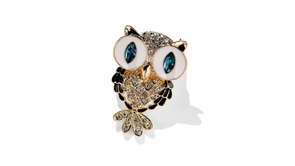 Owl Rhinestone & Crystal Brooch – Whimsical Charm, Sparkling Elegance & Timeless Style