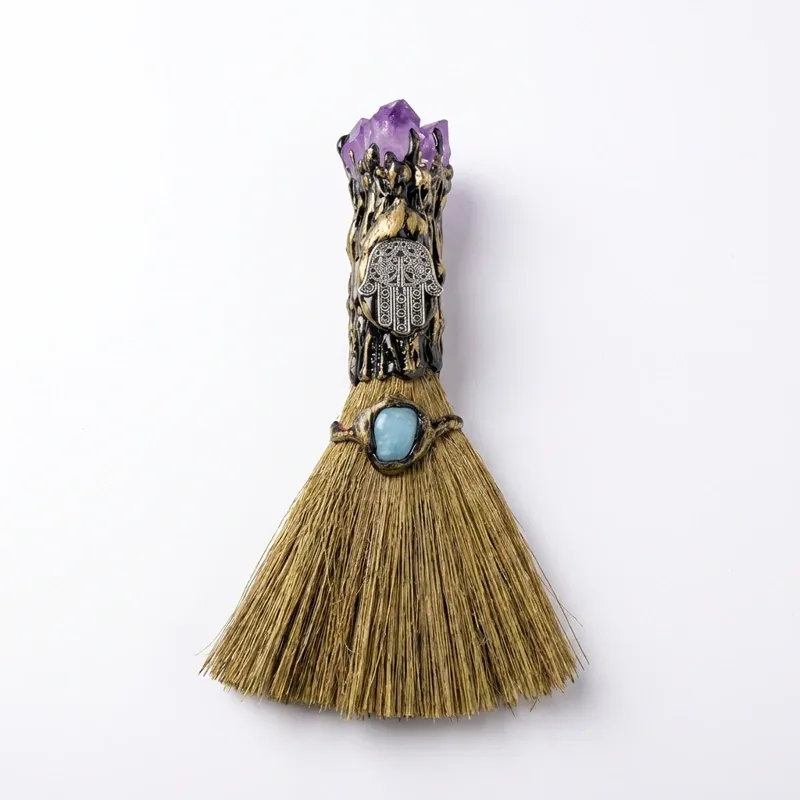 Amethyst Broom – Spiritual Wisdom, Protection & Negative Energy Clearing