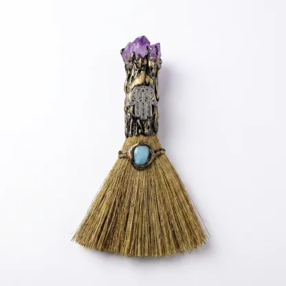 Amethyst Broom – Spiritual Wisdom, Protection & Negative Energy Clearing
