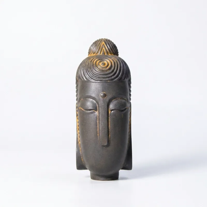 Natural Rust Iron & Resin Buddha Head – Inner Peace, Spiritual Serenity & Timeless Zen