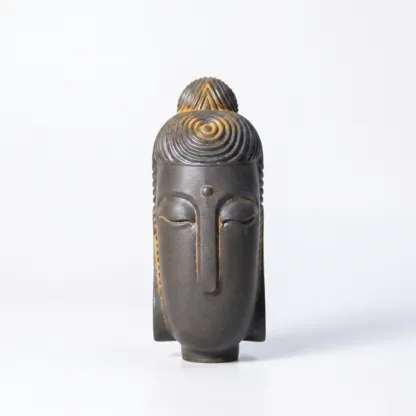 Natural Rust Iron & Resin Buddha Head – Inner Peace, Spiritual Serenity & Timeless Zen