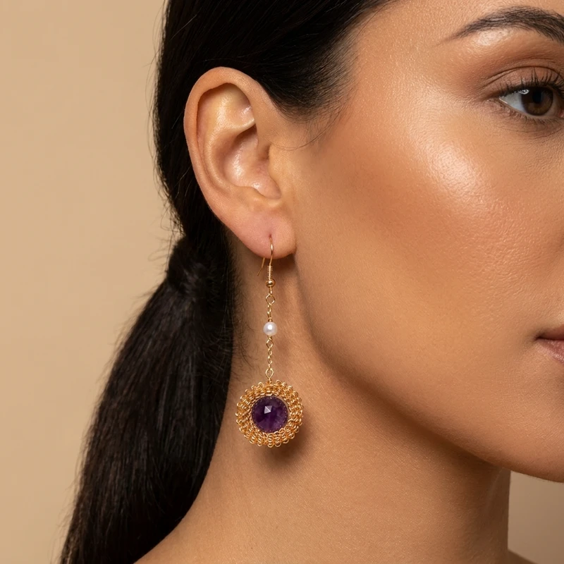 Amethyst Amethyst Tassel Earrings – Inner Peace, Spiritual Wisdom & Intuition
