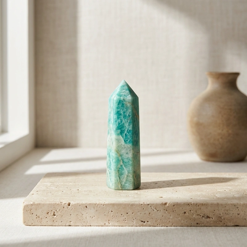 Amazonite Crystal Tower for Confidence & Positive Communication
