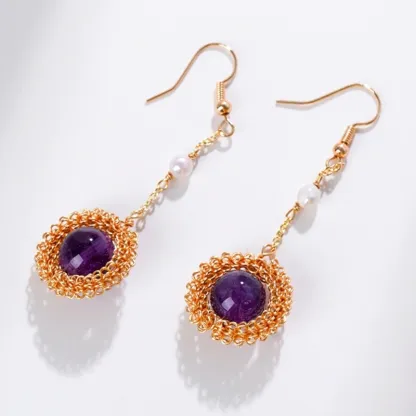 Amethyst Amethyst Tassel Earrings – Inner Peace, Spiritual Wisdom & Intuition