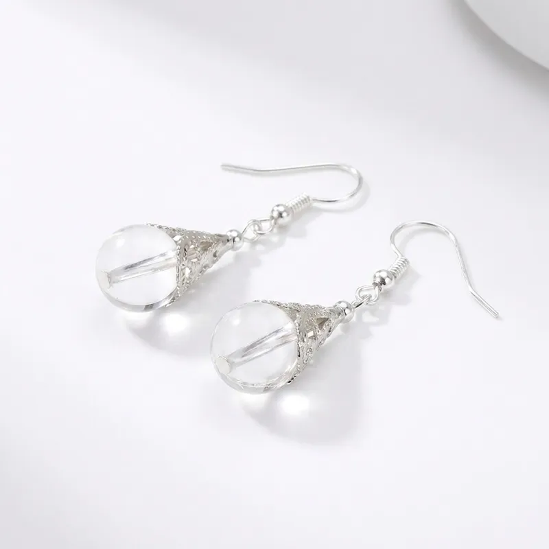 Clear Quartz Earrings for Mental Clarity & Spiritual Protection