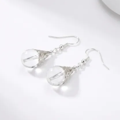 Clear Quartz Earrings for Mental Clarity & Spiritual Protection