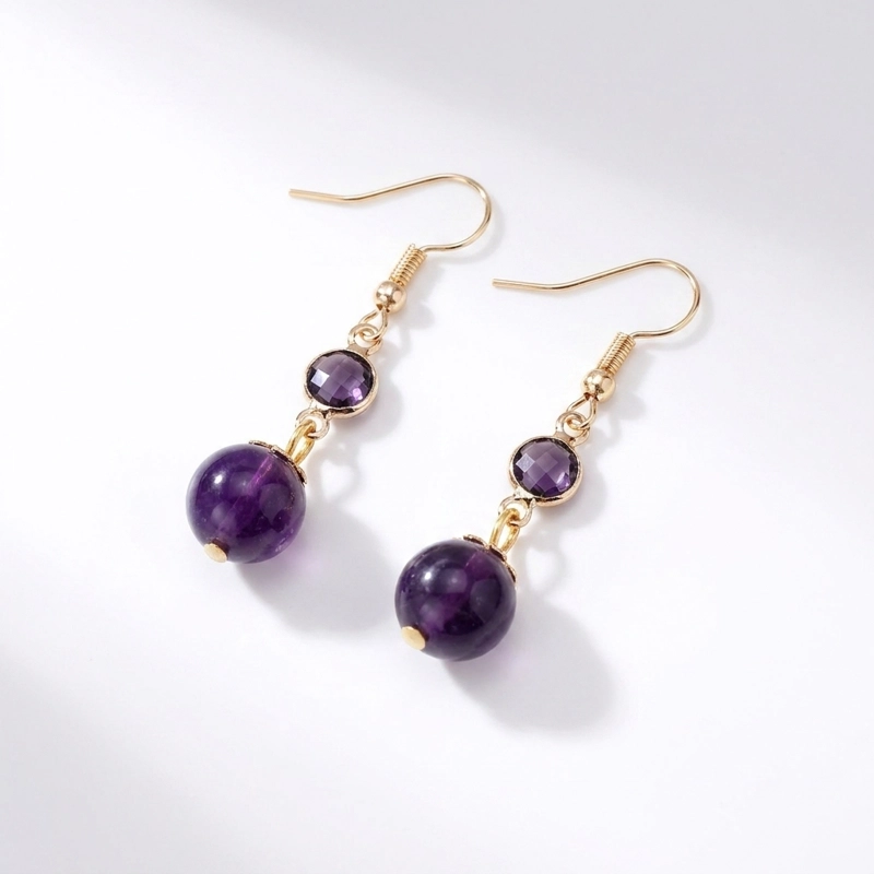 Amethyst Amethyst Earrings – Wisdom, Tranquility & Inner Strength