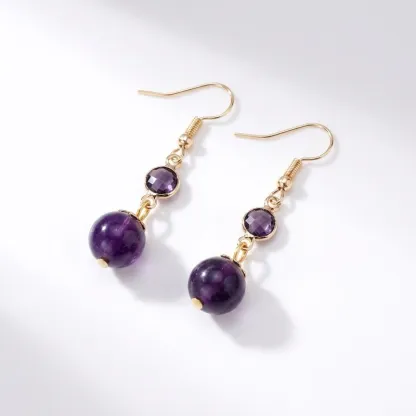 Amethyst Amethyst Earrings – Wisdom, Tranquility & Inner Strength