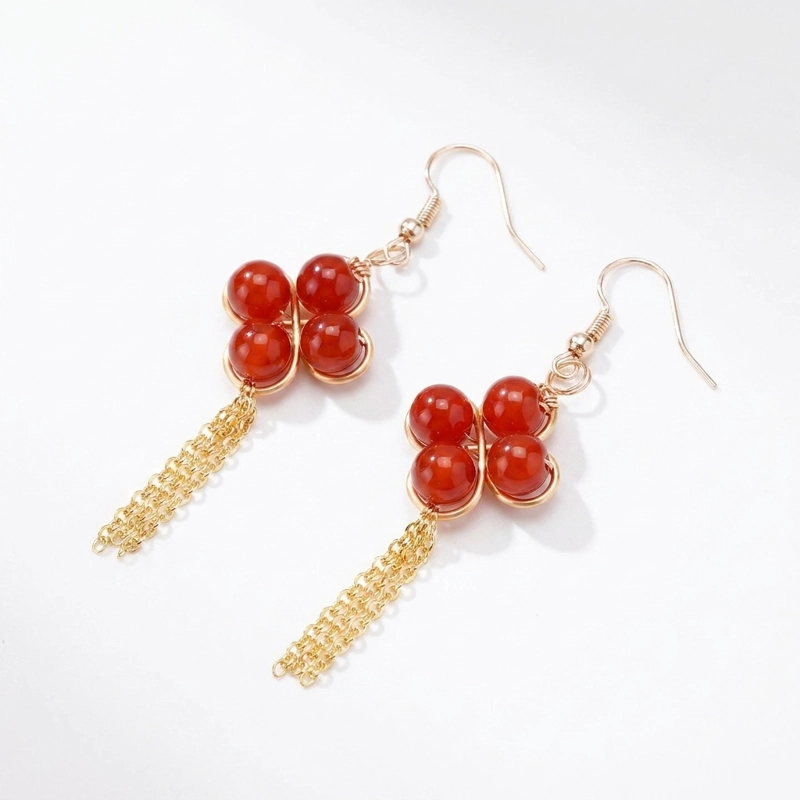 Red Agate Earrings – Vitality, Energy Balance & Spiritual Protection