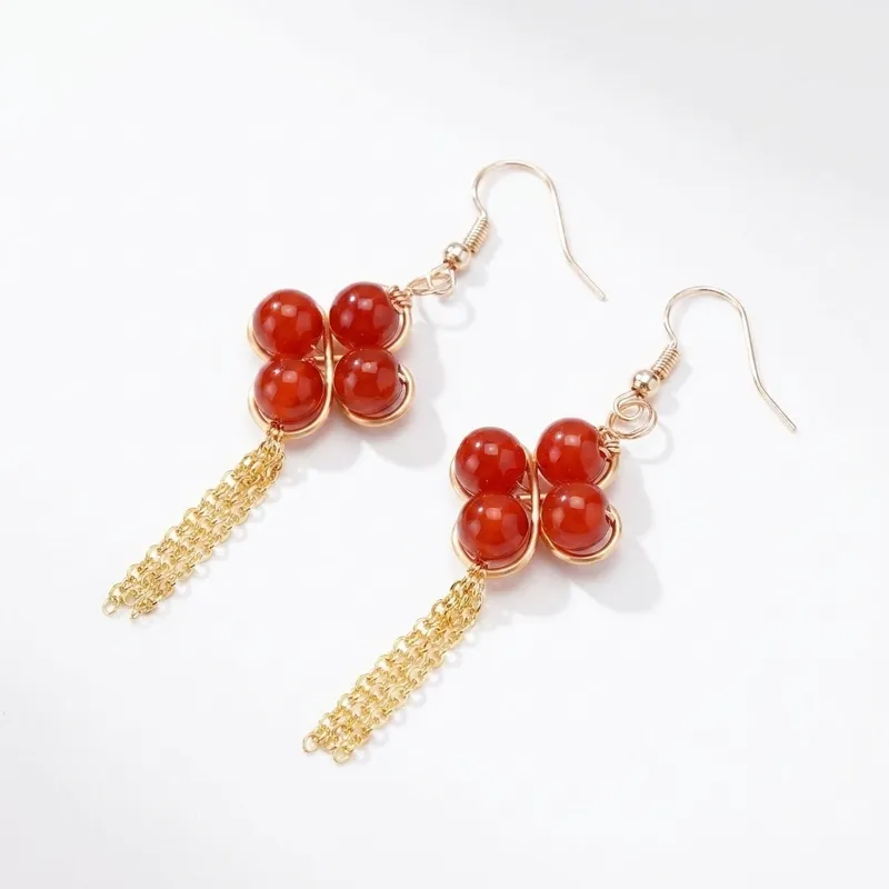 Red Agate Earrings – Vitality, Energy Balance & Spiritual Protection