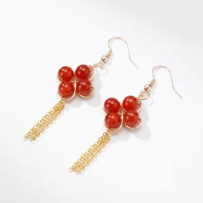Red Agate Earrings – Vitality, Energy Balance & Spiritual Protection