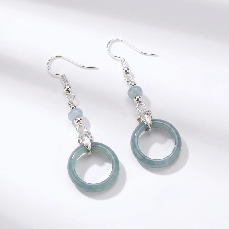 Blue Water Jade Earrings – Serenity, Elegance & Inner Harmony