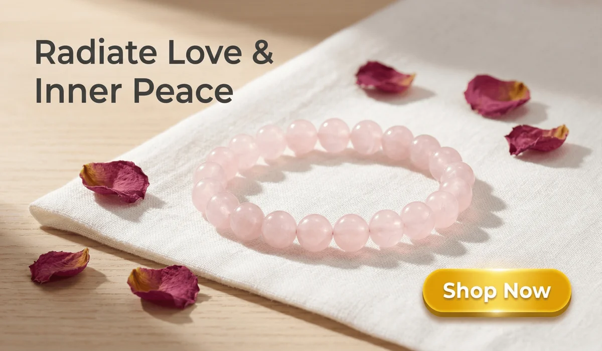 Elegant Rose Quartz Beaded Bracelet for Love and Emotional Harmony - Premium Crystal Healing Jewelry