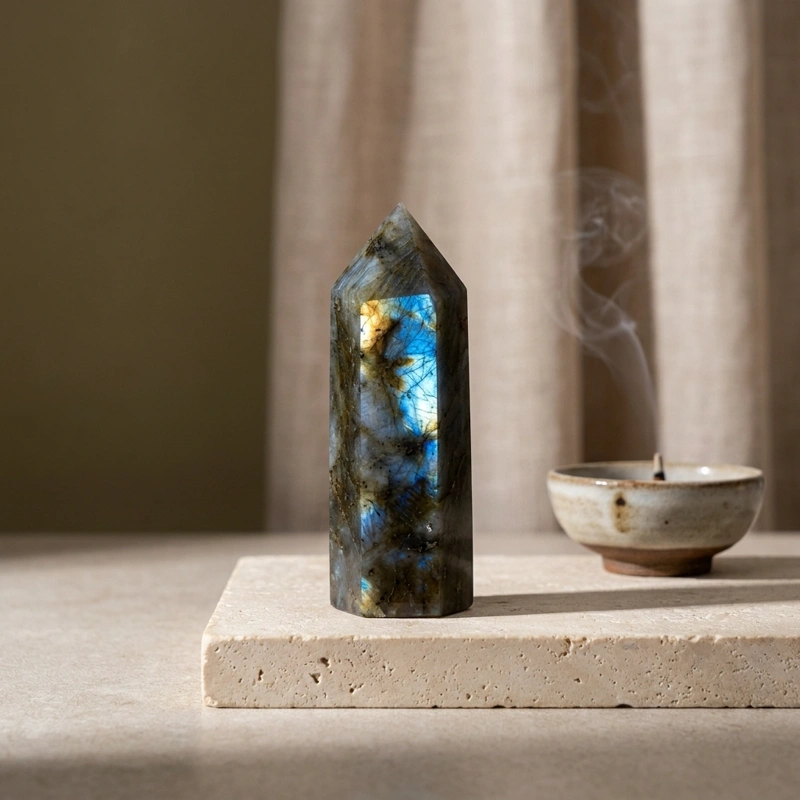 Labradorite Crystal Point for Inner Potential & Spiritual Protection