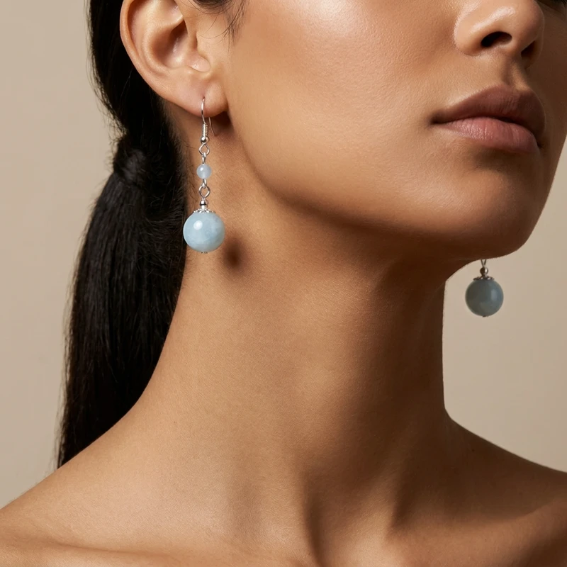 Aquamarine Earrings for Serene Expression & Inner Confidence