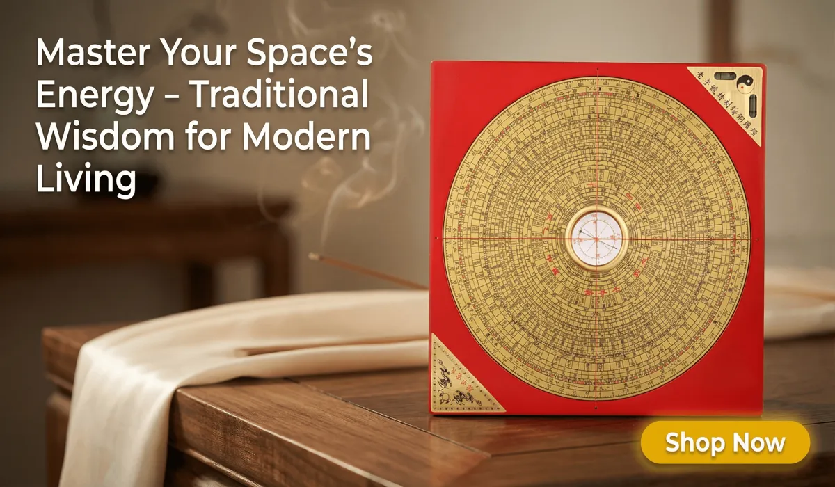 Professional Feng Shui Luo Pan Compass for Energy Mapping - Traditional Chinese Compass for Home Office Harmony