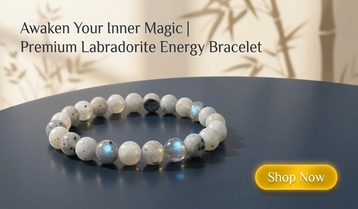 Labradorite Beads Bracelet - Guardian of Inner Magic natural gemstone energy bracelet for blog feature image