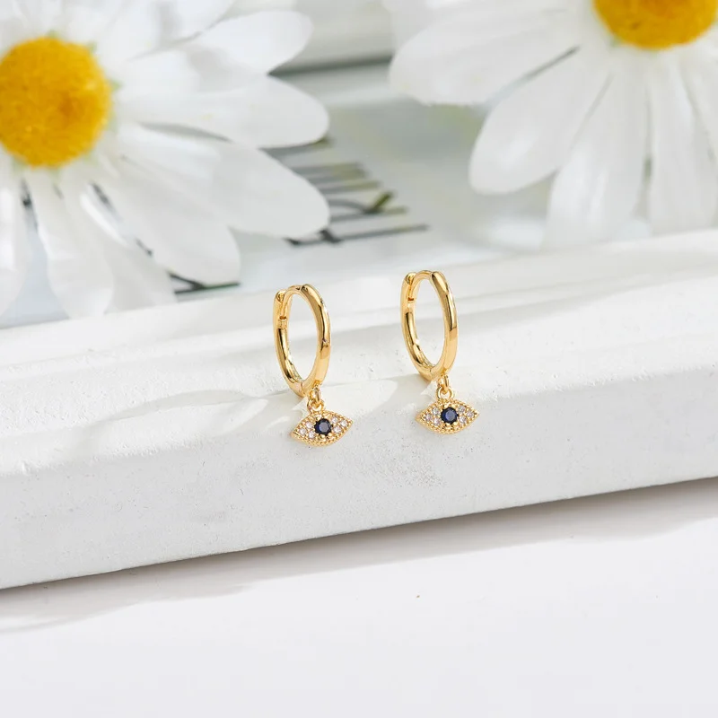 925 Sterling Silver Evil Eye Blessing Protection Stud Earrings