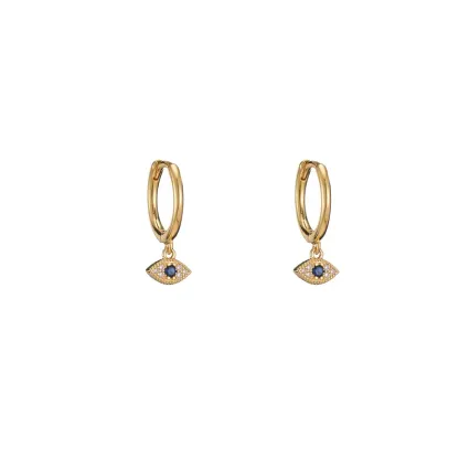 925 Sterling Silver Evil Eye Blessing Protection Stud Earrings