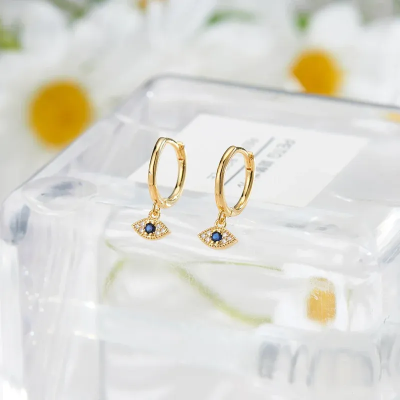 925 Sterling Silver Evil Eye Blessing Protection Stud Earrings