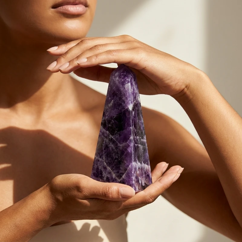 Dream Amethyst Pyramid – Inner Peace, Mental Clarity & Deep Sleep