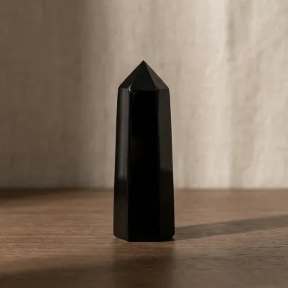 Obsidian Crystal Column – Protection, Vitality & Emotional Calm