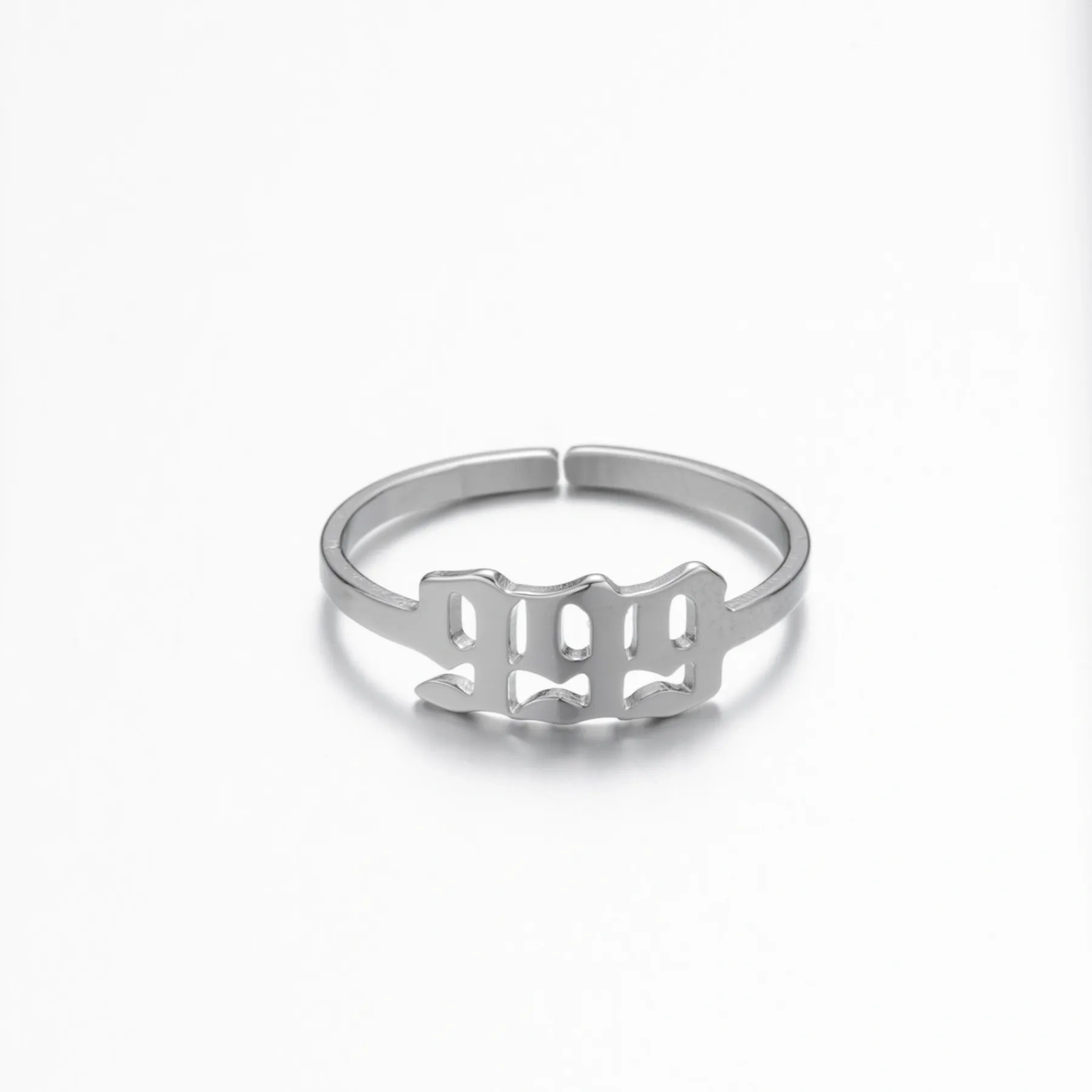 Adjustable Stainless Steel Angel Number Ring – Gold & Silver-Tone Numerology Band