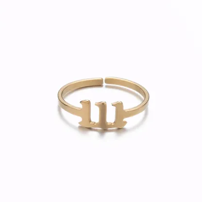 Adjustable Stainless Steel Angel Number Ring – Gold & Silver-Tone Numerology Band