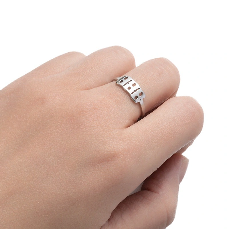 Adjustable Stainless Steel Angel Number Ring – Gold & Silver-Tone Numerology Band