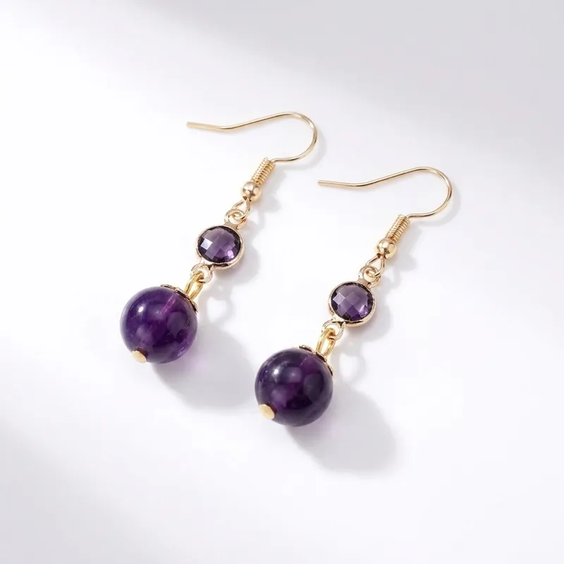 Amethyst Amethyst Earrings – Wisdom, Tranquility & Inner Strength