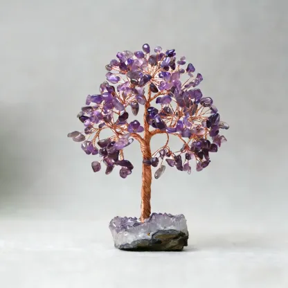 Amethyst Crystal Tree of Life for Positive Energy & Good Luck