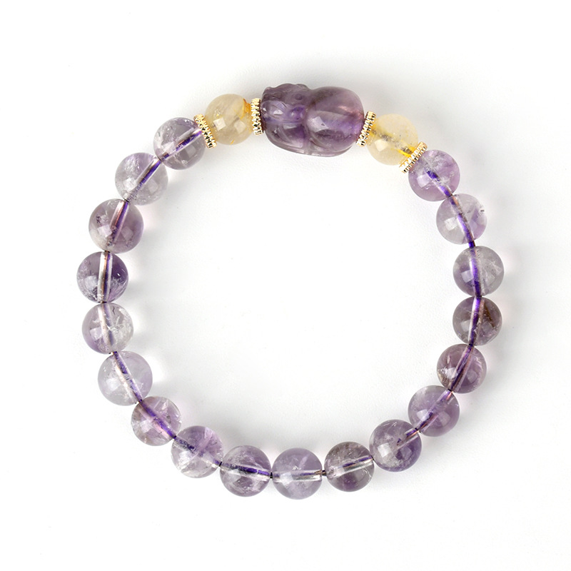 Amethyst Pixiu Bracelet – Spiritual Wisdom & Wealth Prosperity