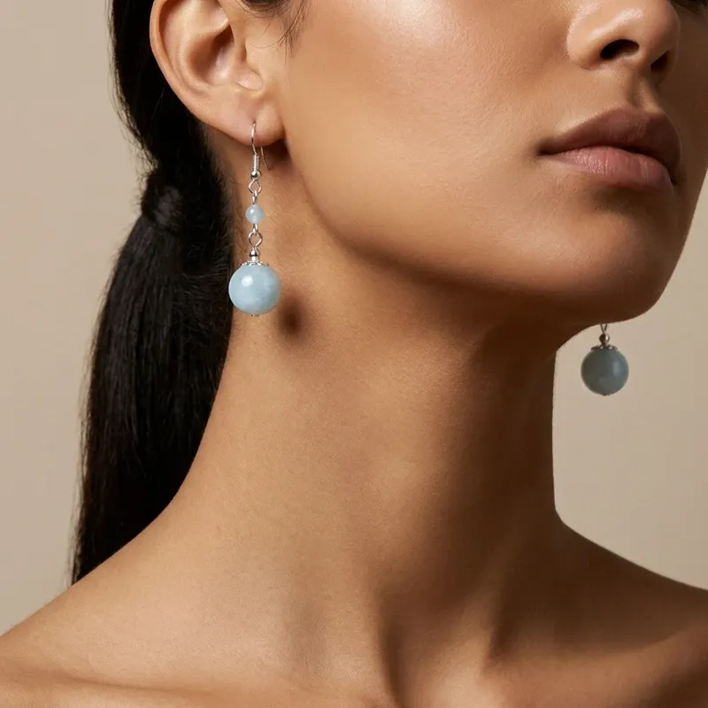 Aquamarine Earrings for Serene Expression & Inner Confidence