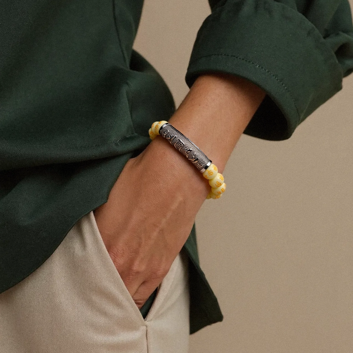 Fluorite Harmony Mantra Bracelet - The Radiant Clarity