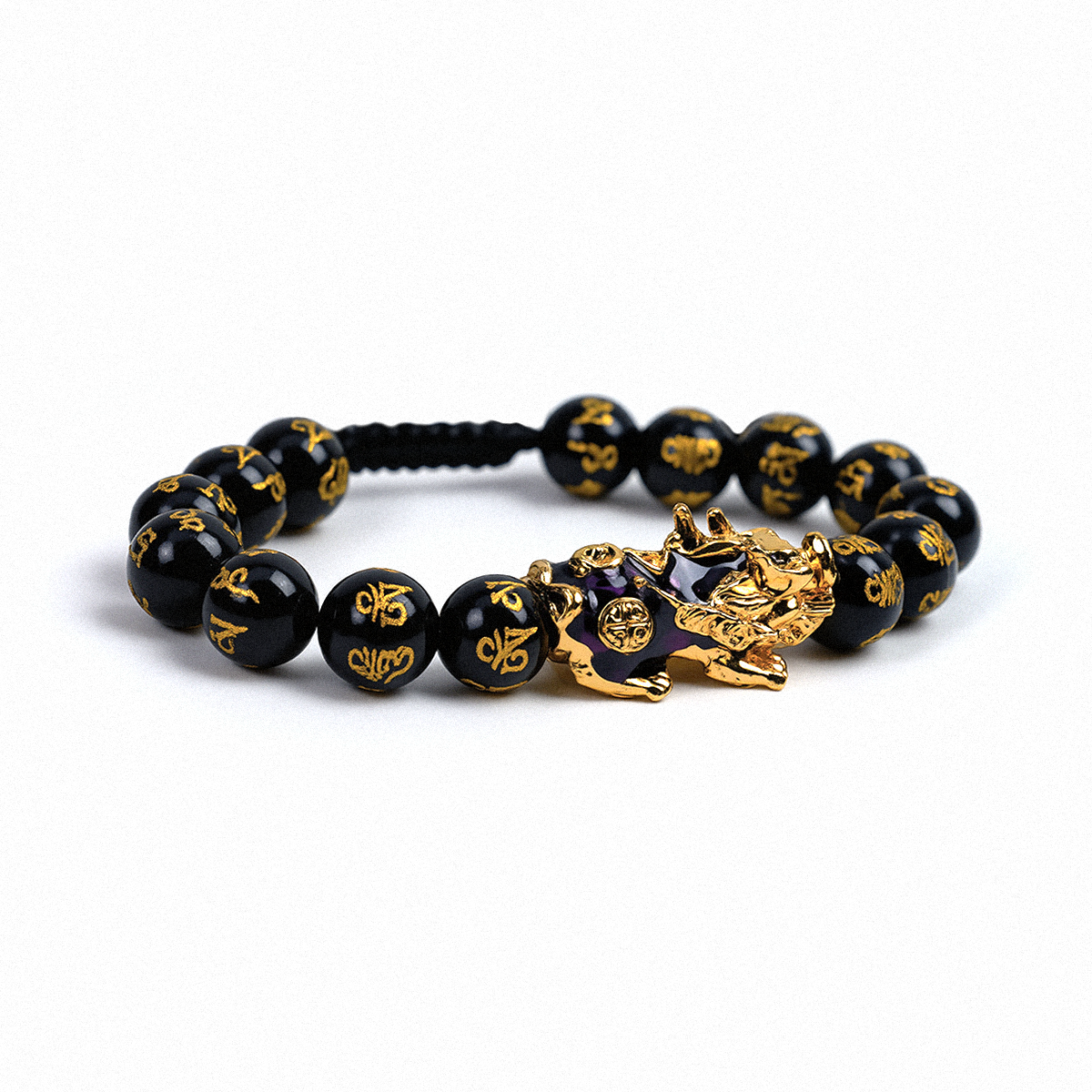 Wealth-Attracting Pixiu Obsidian Money Bracelet - The Unyielding Shield