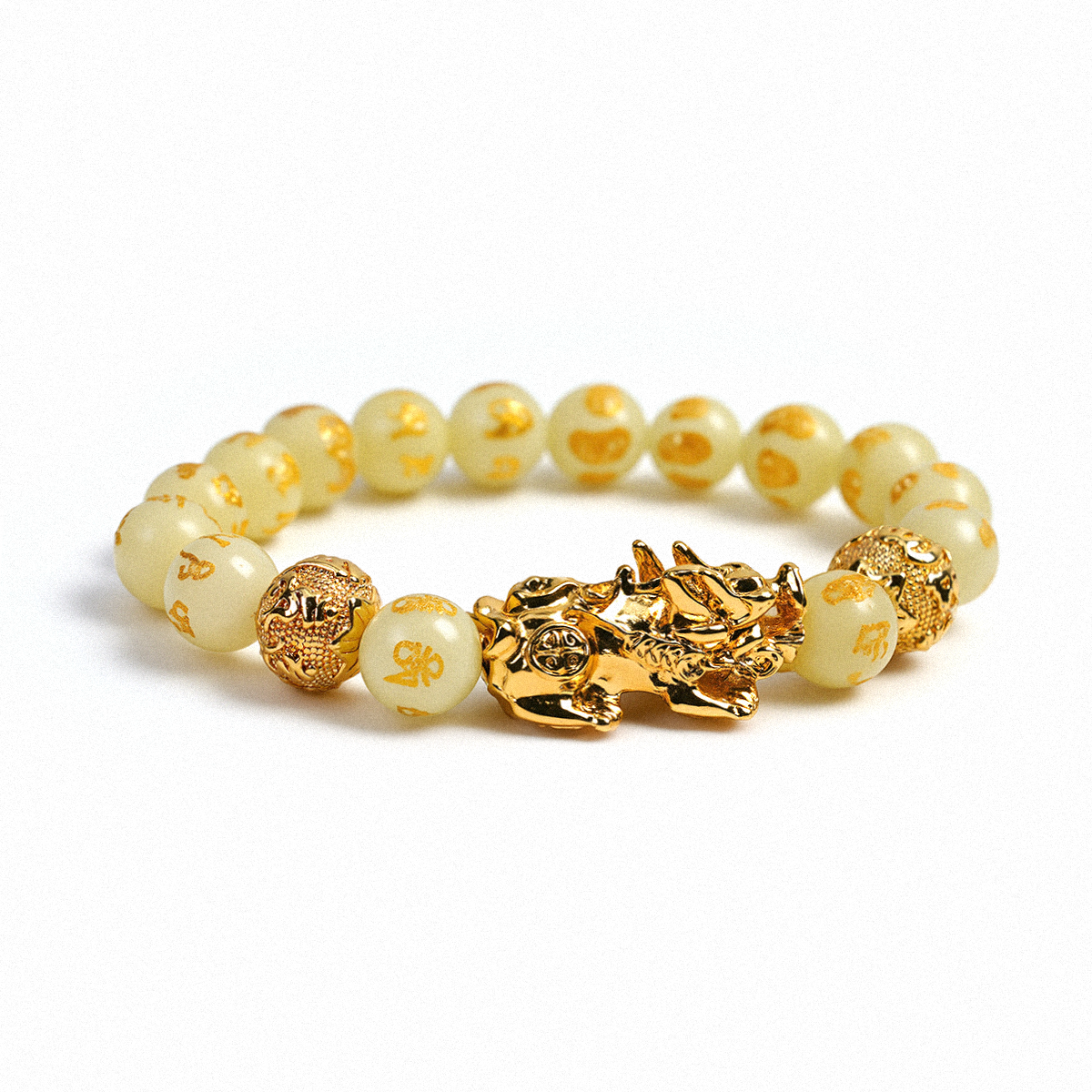 Wealth-Attracting Pixiu Fluorite Bracelet - The Light of Wisdom