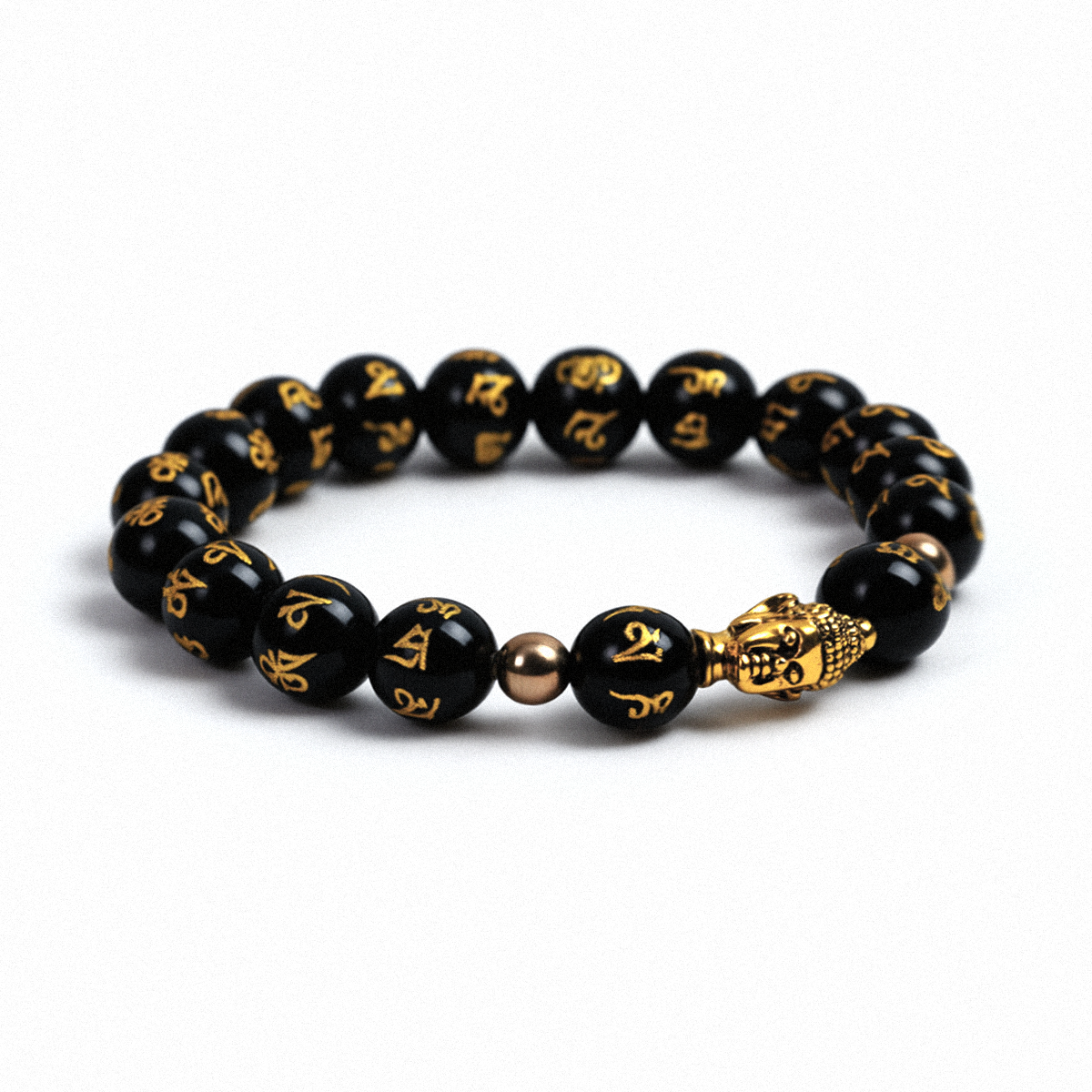 Obsidian Buddha Protection Bracelet - The Unyielding Shield