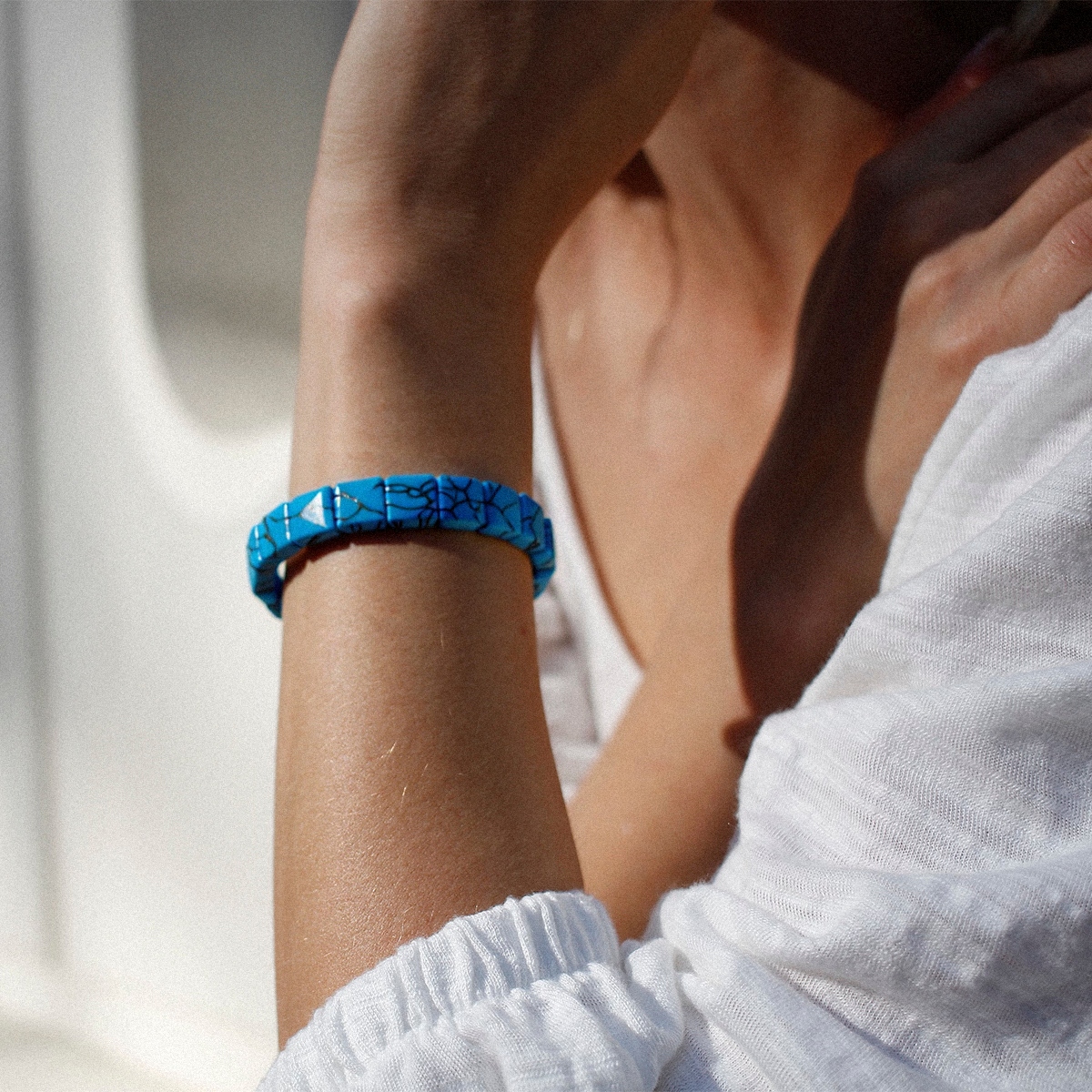 Turquoise Flat Beaded Bracelet – The Stone of Protection