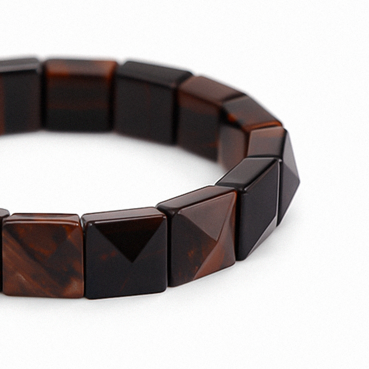 Red Tiger's Eye Flat Beaded Bracelet – The Warrior's Fire